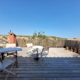 Renoverat hus, terrass med havsutsikt