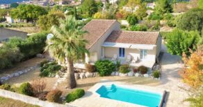 Villa med pool, utsikt över vinfälten i Neffiès